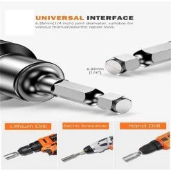 Cisea Jeu De Forets De Tournevis Magnétiques Pour écrous - 14pcs 6-19mm Jeu De Tournevis Pour écrous à Douille Hexagonale Forets Magnétiques Kits D'outils à Main électriques Pour Perceuses Tournevis Magnéti -Clés et douilles Soldes 57162453 5