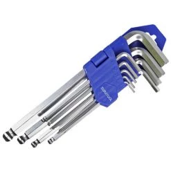 CHANCEY Clefs Allen Males Longues Pour Vélos Clés à Embout Sphérique,SEMAket,bleu,1 Jeu De 9 Pièces