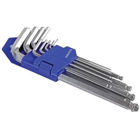 CHANCEY Clefs Allen Males Longues Pour Vélos Clés à Embout Sphérique,SEMAket,bleu,1 Jeu De 9 Pièces 4 CHANCEY Clefs Allen Males Longues Pour Vélos Clés à Embout Sphérique,SEMAket,bleu,1 Jeu De 9 Pièces – Image 2