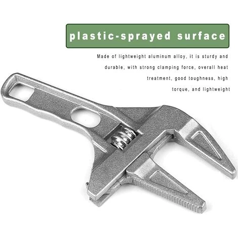 BEARSU Clé à Molette Grande Ouverture, Clé à Molette Courte, Clé à Molette Réglable, Clé à Molette Mini, Multifonctions, 6-68 MM, Silver, Pour La Plomberie Dans La Cuisine/Salle De Bain 7 BEARSU Clé à Molette Grande Ouverture, Clé à Molette Courte, Clé à Molette Réglable, Clé à Molette Mini, Multifonctions, 6-68 MM, Silver, Pour La Plomberie Dans La Cuisine/Salle De Bain – Image 5