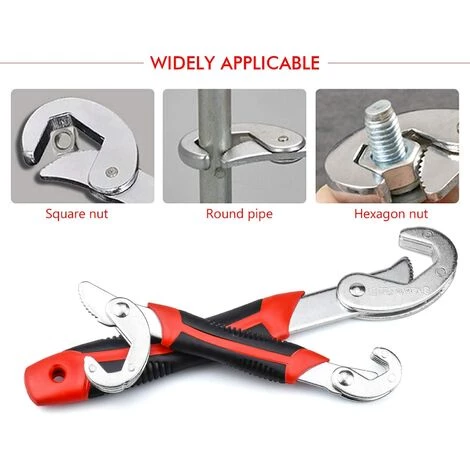 GDRHVFD Lot De 2 Clés Réglables, Clé À Molette, Snap Grip Clé Universelle, Serre-Ecrou Multifonctionnelles, Kit De Clés Réglable Outils Professionnels 22-32Mm, 15-32Mm, 9-14Mm 7 GDRHVFD Lot De 2 Clés Réglables, Clé À Molette, Snap Grip Clé Universelle, Serre-Ecrou Multifonctionnelles, Kit De Clés Réglable Outils Professionnels 22-32Mm, 15-32Mm, 9-14Mm – Image 5