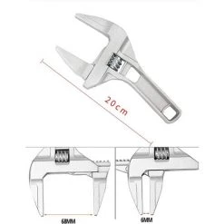 GDRHVFD Clé À Molette, 6-68Mm Grande Ouverture Courte Tige Ouvertures De Ultra Fine Et Légère Clé À Outils, Outils Professionnels Shank Plombier Outil À Main Pour Salle De Bains, Industrie, Appareils De Fixation, Meubles -Clés et douilles Soldes 58221415 3