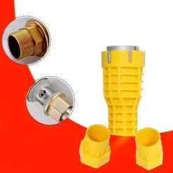 CHANCEY Clé D'évier, Outil D'installation De Robinet Et De Lavabo, Clé à Molette Multifonction Pour Robinet Et évier, Outil Sanitaire Pour Lavabo, Salle De Bain, Cuisine (jaune)SEMAket -Clés et douilles Soldes 58334722 3