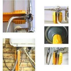 CHANCEY Clé D'évier, Outil D'installation De Robinet Et De Lavabo, Clé à Molette Multifonction Pour Robinet Et évier, Outil Sanitaire Pour Lavabo, Salle De Bain, Cuisine (jaune)SEMAket -Clés et douilles Soldes 58334722 5