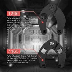 MACARON Lot De 2 Clés à Douille Réglables Pour Cylindre Hydraulique 1266 Et 7463 LO-Ron -Clés et douilles Soldes 58383543 5