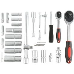 DYHF Boîte à Cliquet Jeu De Douilles Boîte à Cliquet (108 Pièces) Jeu De Douilles Boîte à Cliquet Ratchet à Cliquet Boîte à Cliquet Outil - Argent -Clés et douilles Soldes 58481782 5