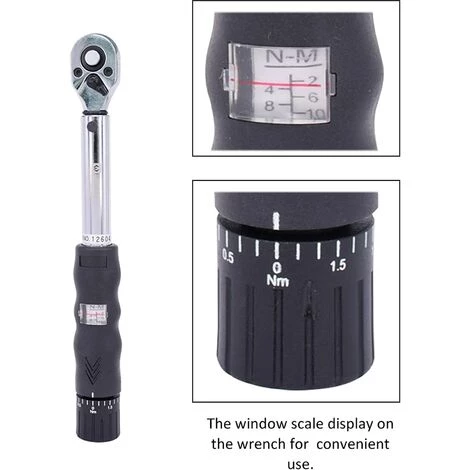 GRID COOL Clé Dynamométrique Vélo Avec 10 Embouts 1/4 2-24Nm 4 GRID COOL Clé Dynamométrique Vélo Avec 10 Embouts 1/4 2-24Nm – Image 2