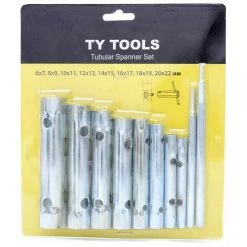 AOUGO Lot De 10 Clés Tubulaires 6 à 22 Mm, Clés à Tubes, Clés à Bougie Pour Visser La Bougie, Démontage/Montage De Robinetterie Et Mitigeurs, Dévisser Des Boulons Inaccessibles -Clés et douilles Soldes 59991841 4