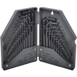 AOUGO Jeu De 30 Clés Allen, 15 Clés Allen Courtes 0,7-10 Mm, 15 Clés Allen Longues Mates 0,028-3/8"