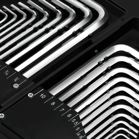 AOUGO Jeu De 30 Clés Allen, 15 Clés Allen Courtes 0,7-10 Mm, 15 Clés Allen Longues Mates 0,028-3/8" 4 AOUGO Jeu De 30 Clés Allen, 15 Clés Allen Courtes 0,7-10 Mm, 15 Clés Allen Longues Mates 0,028-3/8" – Image 2