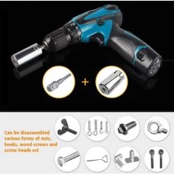 DENUOTOP Clés à Cliquet Clé à Douille Clé Universelle Écrou Universel Clé à Douille Universelle Outils à Main Multifonctions Réparation Adaptateur Outils De Réparation Outils Pour Pinces 7-19mm Avec Adaptateur 9 DENUOTOP Clés à Cliquet Clé à Douille Clé Universelle Écrou Universel Clé à Douille Universelle Outils à Main Multifonctions Réparation Adaptateur Outils De Réparation Outils Pour Pinces 7-19mm Avec Adaptateur -Clés et douilles Soldes 60004436 3