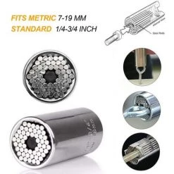 DENUOTOP Clés à Cliquet Clé à Douille Clé Universelle Écrou Universel Clé à Douille Universelle Outils à Main Multifonctions Réparation Adaptateur Outils De Réparation Outils Pour Pinces 7-19mm Avec Adaptateur 10 DENUOTOP Clés à Cliquet Clé à Douille Clé Universelle Écrou Universel Clé à Douille Universelle Outils à Main Multifonctions Réparation Adaptateur Outils De Réparation Outils Pour Pinces 7-19mm Avec Adaptateur -Clés et douilles Soldes 60004436 4