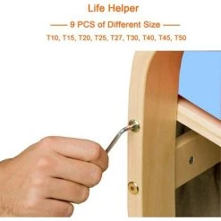 Cisea Jeu De Clés 9pcs Clés Allen Torx Coudée Etoile Hexagonales (Métrique/Torx) à Long Bras Avec Poignée CRV Jeu De Tournevis Coudés Torx T10 T15 T20 T25 T27 T30 T40 T45 T50(85mm-225mm) -Clés et douilles Soldes 60182646 5