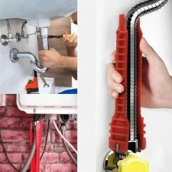 STARLIGHT SL.GT Clé Multifonction 8 En 1 Pour Robinet D'évier, Clé Robinet En Alliage D'Aluminium,rouge -Clés et douilles Soldes 60247476 3