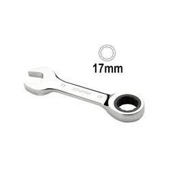 JBM 13497 CLE COMBINÉE COURTE AVEC CLIQUET 17MM