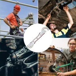 LYCXAMES Clé Magique Réglable De 9 à 45 Mm, Double Tête Anti-dérapante En Acier Inoxydable Multifonction, Outils Universels Pour La Maison, Outil à Main Rapide -Clés et douilles Soldes 61326871 3