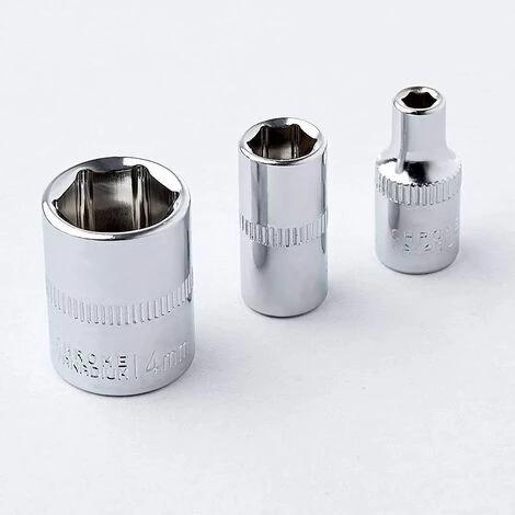 LYCXAMES 46 Pièces Jeu De Douille Chrome Vanadium 1/4" Adaptateur Jeu Coffret Douille Pour Voiture Bricolage 4 LYCXAMES 46 Pièces Jeu De Douille Chrome Vanadium 1/4" Adaptateur Jeu Coffret Douille Pour Voiture Bricolage – Image 2