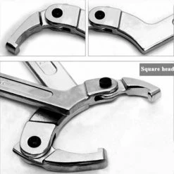 LYCXAMES Clé à Crochet Réglable En Chrome Vanadium Outil Clé En C 19-51 Mm - Tête Carrée 1 9 LYCXAMES Clé à Crochet Réglable En Chrome Vanadium Outil Clé En C 19-51 Mm - Tête Carrée 1 -Clés et douilles Soldes 64393008 3