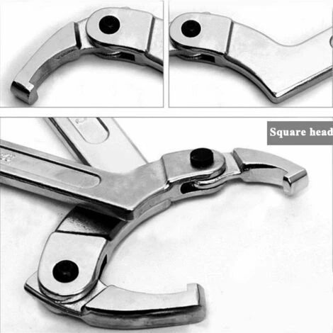 LYCXAMES Clé à Crochet Réglable En Chrome Vanadium Outil Clé En C 19-51 Mm - Tête Carrée 1 5 LYCXAMES Clé à Crochet Réglable En Chrome Vanadium Outil Clé En C 19-51 Mm - Tête Carrée 1 – Image 3