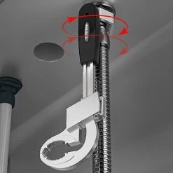 BDD Clé à évier Polyvalente Clé De Salle De Bain Clé à Dents à Arc Outil à Main Pour Planche Mobile 10 BDD Clé à évier Polyvalente Clé De Salle De Bain Clé à Dents à Arc Outil à Main Pour Planche Mobile -Clés et douilles Soldes 65375855 5