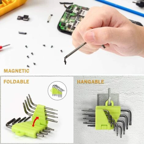 OSQI Clés Torx Décalées, Kit De 8 Clés Allen Torx, Tournevis étoile T5 T6 T7 T8 T9 T10 T15 T20, Jeux De Clés Outils à Main Clés Hexagonales Torx 5 OSQI Clés Torx Décalées, Kit De 8 Clés Allen Torx, Tournevis étoile T5 T6 T7 T8 T9 T10 T15 T20, Jeux De Clés Outils à Main Clés Hexagonales Torx – Image 3