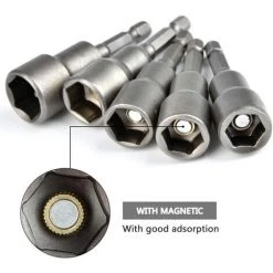 OSQI 10 Pièces Jeu De Douilles Hexagonales Magnétiques 6-15mm Tournevis à Percussion, Jeu De Clés à Douille Hexagonales Magnétiques Outil D'adaptateur De Prise De Douille Hexagonale Magnétique 1/4 11 OSQI 10 Pièces Jeu De Douilles Hexagonales Magnétiques 6-15mm Tournevis à Percussion, Jeu De Clés à Douille Hexagonales Magnétiques Outil D'adaptateur De Prise De Douille Hexagonale Magnétique 1/4 -Clés et douilles Soldes 65505343 5