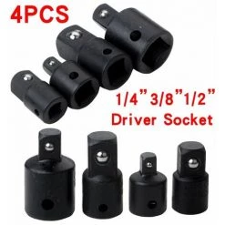 Cisea Jeu D'Augmentateurs Et Réducteurs Adaptateur à Cliquet Adaptateurs Réducteurs Pour Douilles Et Embouts 4pcs 1/2" 1/4" 3/8" Pillote -Clés et douilles Soldes 67563999 5