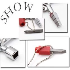 Clé Universelle Armoire Electrique Clé Triangle Clé Carré Pour Train Armoire électrique Ascenseur Outil à Main Multifonctionnel 13Treize -Clés et douilles Soldes 68351953 2