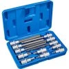 TECTAKE Coffret 12 Pièces Douilles Longues Mâles En Acier Chrome Vanadium - Bleu -Clés et douilles Soldes 7514588 1