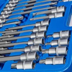 TECTAKE Coffret à Outils 32 Pièces Rallonge Pour Clé à Douille Torx En Acier Chrome Vanadium - Bleu 9 TECTAKE Coffret à Outils 32 Pièces Rallonge Pour Clé à Douille Torx En Acier Chrome Vanadium - Bleu -Clés et douilles Soldes 7514589 4