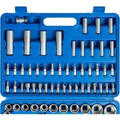 TECTAKE Boite à Outils 94 Pièces (Clès à Cliquet + Douilles) En Acier Chrome Vanadium Bleu - Noir 9 TECTAKE Boite à Outils 94 Pièces (Clès à Cliquet + Douilles) En Acier Chrome Vanadium Bleu - Noir -Clés et douilles Soldes 7662218 3