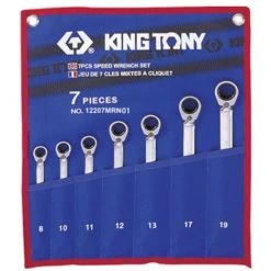 Jeu De 7 Clés Mixtes Réversibles à Cliquet 8-10-11-12-13-17-19 Mm -12207MRN01 - King Tony