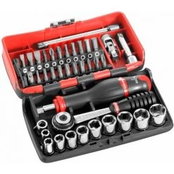 FACOM - Coffret Cliquets + Embouts 1/4 - R2NANOPB -Clés et douilles Soldes 95251 3